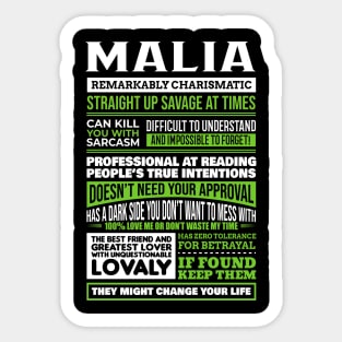 Malia Sticker